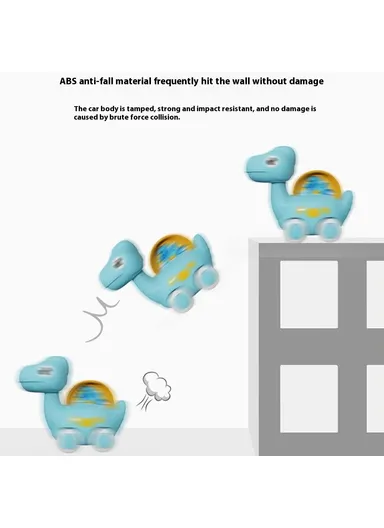 4Pcs Mini Cartoon Dinosaur Model Cars with Educational Scene Map Mat Portable Storage Bag for Babies HE8009 