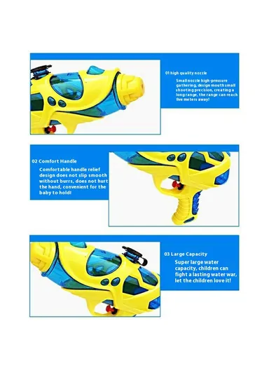 Summer Water Gun for Kids Beach Bath Floating Water Play Toy 4712-B - Blue