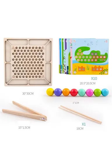 Chopsticks Clip Beads Educational Toy Hand Eye Coordination Concentration Training Toy