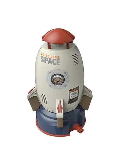 Water Rocket Launcher Sprinkler for Kids Toddler Outdoor Play Yard Sprinkler Splashing Fun Toy - White