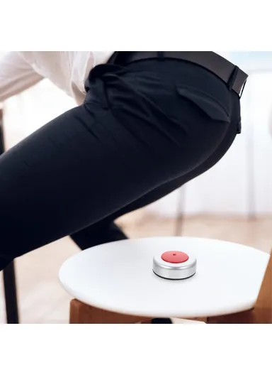 Wireless Remote Control Fart Machine Joke Prank Sound Generator Spoof Toy Gag Gift, Round Shape - White