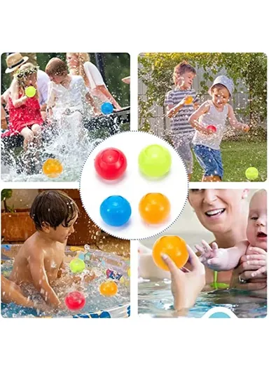 4Pcs Reusable Water Bombs Quick Fill Water Balloons Splash Soaker Water Fight Toy for Pool Party