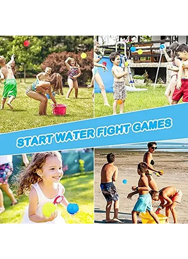 4Pcs Reusable Water Bombs Quick Fill Water Balloons Splash Soaker Water Fight Toy for Pool Party
