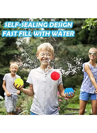 4Pcs Reusable Water Bombs Quick Fill Water Balloons Splash Soaker Water Fight Toy for Pool Party