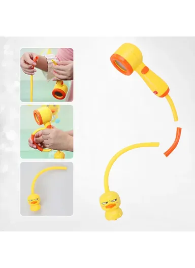 Electric Duck Baby Bath Toy with 3 Spray Modes &amp; Hand Shower Sprinkler Fun