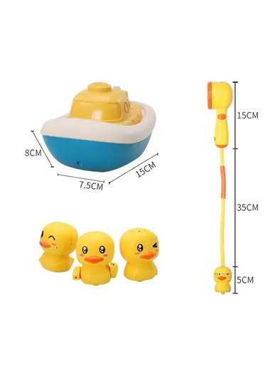 Electric Duck Baby Bath Toy with 3 Spray Modes &amp; Hand Shower Sprinkler Fun