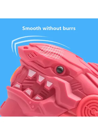 Space Cartoon Electric Bubble Gun, Kids Toy Soap Bubbles Generator with Light - Transparent Blue