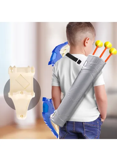 Bow and Arrow Toy LED Light Up Archery Toys with Suction Cups Arrows Outdoor Indoor Shooting Games Toys DF760DF759B - White / Purple