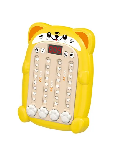 Rhythm Game Machine with Sound Light Electronic Music Fidget Toy for Boys Girls SJL3608 - Yellow Tiger