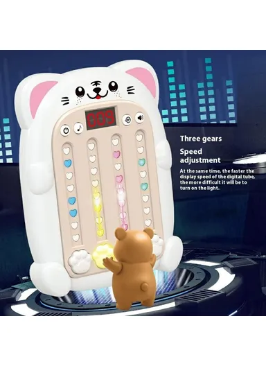 Rhythm Game Machine with Sound Light Electronic Music Fidget Toy for Boys Girls SJL3608 - Brown Bear