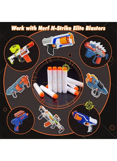 100Pcs 7.2x1.3cm Solid Core EVA Soft Bullets Fluorescent Kids Toy Refill EVA Bullet Blasters ZD-001 