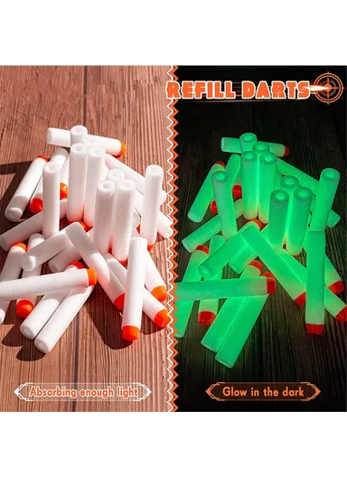 100Pcs 7.2x1.3cm Solid Core EVA Soft Bullets Fluorescent Kids Toy Refill EVA Bullet Blasters ZD-001 