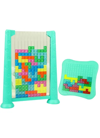 2-in-1 3D Block Puzzle Toy Logical Thinking Training Kids Educational Toy Parent-Child Desktop Game - HJ3803