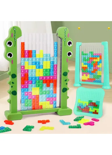 2-in-1 3D Block Puzzle Toy Logical Thinking Training Kids Educational Toy Parent-Child Desktop Game - HJ3803