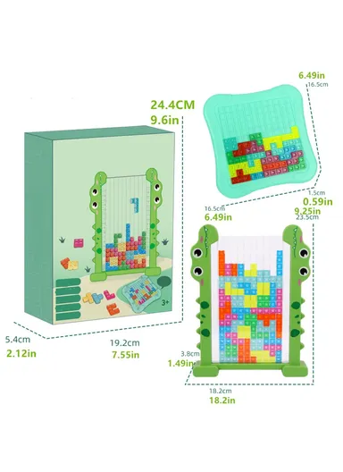 2-in-1 3D Block Puzzle Toy Logical Thinking Training Kids Educational Toy Parent-Child Desktop Game - HJ3803