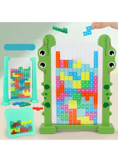 2-in-1 3D Block Puzzle Toy Logical Thinking Training Kids Educational Toy Parent-Child Desktop Game - HJ3803