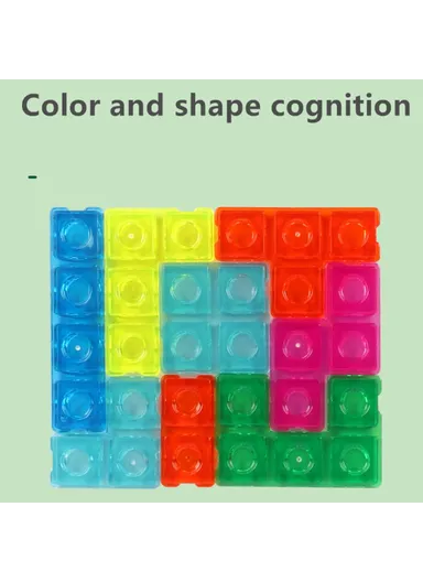 2-in-1 3D Block Puzzle Toy Logical Thinking Training Kids Educational Toy Parent-Child Desktop Game - HJ3803