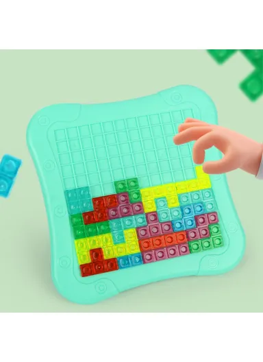 2-in-1 3D Block Puzzle Toy Logical Thinking Training Kids Educational Toy Parent-Child Desktop Game - HJ3803