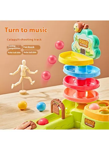 Children Scoring Hammer Ball Game Educational Whack-A-Mole Track Rolling Ball Tabletop Toy JSL711 