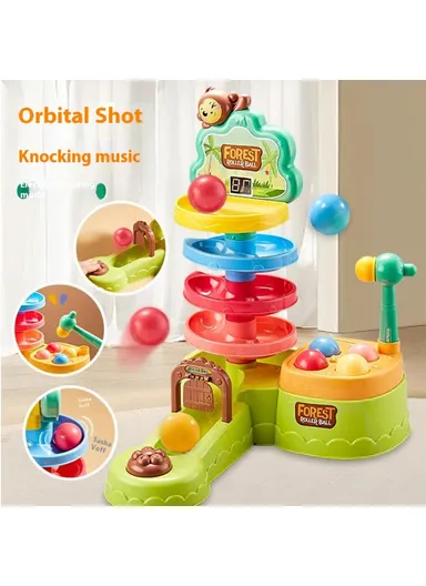Children Scoring Hammer Ball Game Educational Whack-A-Mole Track Rolling Ball Tabletop Toy JSL711 