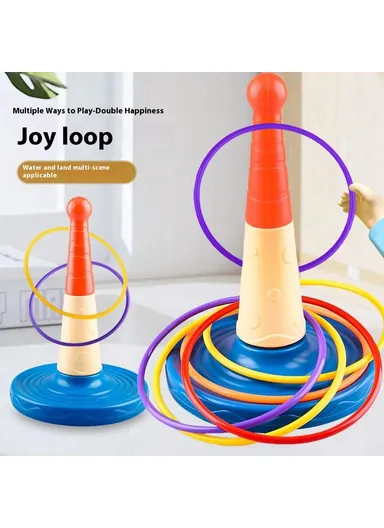 Children Throw Circle Game Stacking Toy Set Interactive Family Game Educational Skill Development 2410
