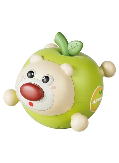 Fruit Bear Tumbler Toy with Sound for 1-3 Years Baby Toy Teething Rattle Early Education Toys 211AB - Green