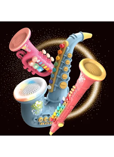 Musical Instrument Kids Toy Saxophone for Preschool Toddlers Educational Learning Music Development - Red