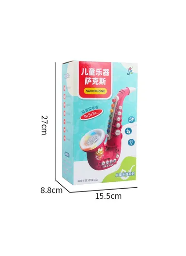Musical Instrument Kids Toy Saxophone for Preschool Toddlers Educational Learning Music Development - Red