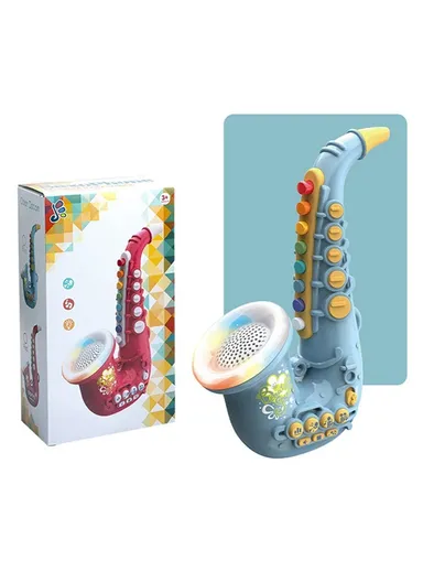Musical Instrument Kids Toy Saxophone for Preschool Toddlers Educational Learning Music Development - Blue