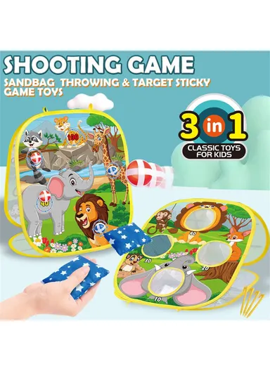 3 in 1 Kids Throwing Target Game Set Bean Bag Toss Game Toy with Sticky Balls (CE, ASTM, CPSIA, CPC, EN71) 2888-9 