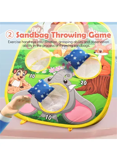 3 in 1 Kids Throwing Target Game Set Bean Bag Toss Game Toy with Sticky Balls (CE, ASTM, CPSIA, CPC, EN71) 2888-9 