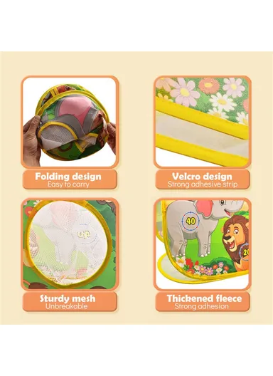 3 in 1 Kids Throwing Target Game Set Bean Bag Toss Game Toy with Sticky Balls (CE, ASTM, CPSIA, CPC, EN71) 2888-9 