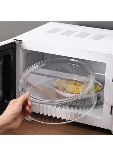 Microwave Food Heating Splashproof Cover Food Grade PC High Temperature Resistant Bowl Cover
