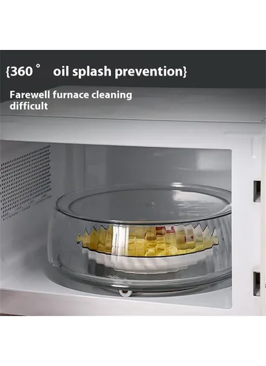 Microwave Food Heating Splashproof Cover Food Grade PC High Temperature Resistant Bowl Cover