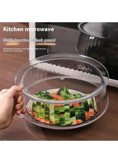 Microwave Food Heating Splashproof Cover Food Grade PC High Temperature Resistant Bowl Cover