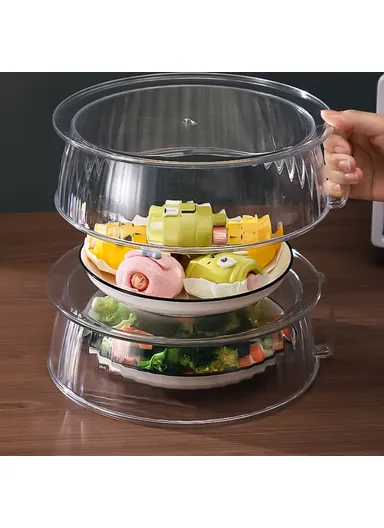 Microwave Food Heating Splashproof Cover Food Grade PC High Temperature Resistant Bowl Cover