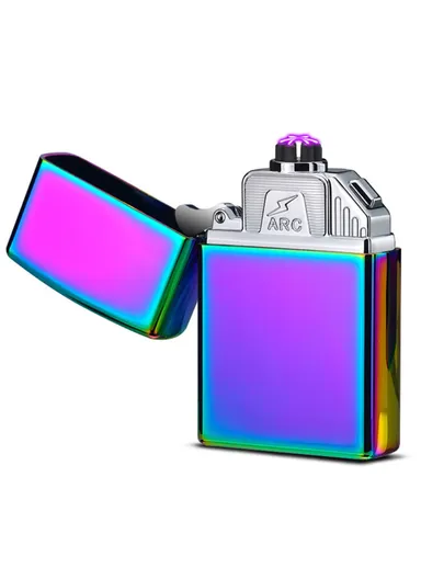 Electric Lighter 6 Arc Windproof USB Charging Flameless Igniter Smoking Candle Kitchen Accessories - Colorful