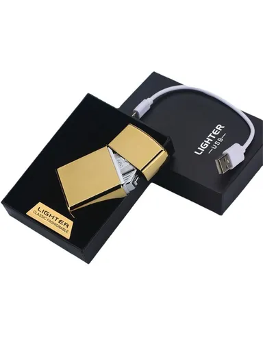 Electric Lighter 6 Arc Windproof USB Charging Flameless Igniter Smoking Candle Kitchen Accessories - Matte Gold