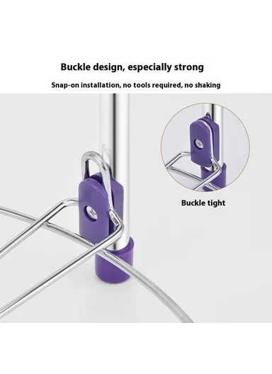 Three Layers Kitchen Pot Rack Space Saving Carbon Steel Organizer Shelf for Woks / Saucepans / Frying Pans