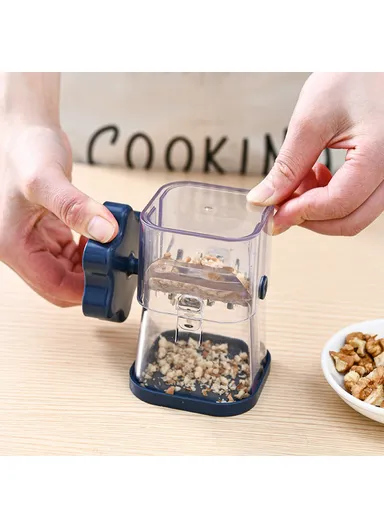 Nut Crusher Manual Peanut Paste Masher Dry Fruits Chocolate Chopper Kitchen Tool (Without FDA Certification) - Navy Blue
