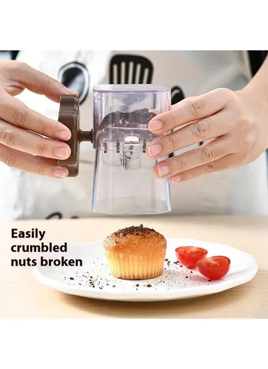 Nut Crusher Manual Peanut Paste Masher Dry Fruits Chocolate Chopper Kitchen Tool (Without FDA Certification) - Navy Blue