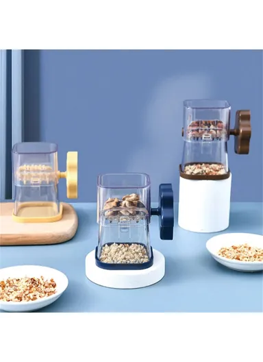 Nut Crusher Manual Peanut Paste Masher Dry Fruits Chocolate Chopper Kitchen Tool (Without FDA Certification) - Navy Blue