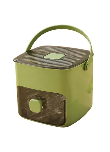 48 Grid Ice Block Tray with Easy Release Button Large Capacity Ice Maker Box for Home / Party Use - Matcha Green