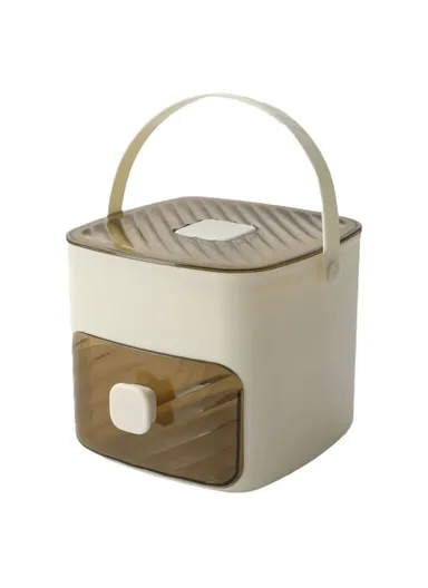 48 Grid Ice Block Tray with Easy Release Button Large Capacity Ice Maker Box for Home &amp; Party Use - White