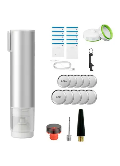 Handheld Vacuum Sealer Food Saver Machine with LED Display for Jars &amp; Storage Bags