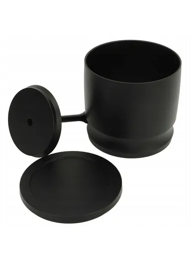 58mm Coffee Dosing Cup Anti Rust Aluminum Alloy Espresso Grounds Collector ( BPA Free, No FDA ) - Black