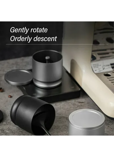 58mm Coffee Dosing Cup Anti Rust Aluminum Alloy Espresso Grounds Collector ( BPA Free, No FDA ) - Black