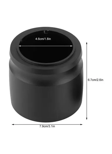 58mm Coffee Dosing Cup Anti Rust Aluminum Alloy Espresso Grounds Collector ( BPA Free, No FDA ) - Black