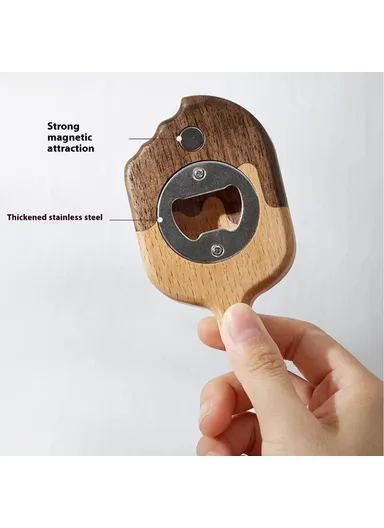 Wooden Ice Cream Shaped Bottle Opener Refrigerator Magnet Creative Beer Cap Lifter For Home Decor