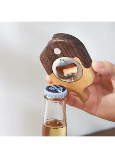 Wooden Ice Cream Shaped Bottle Opener Refrigerator Magnet Creative Beer Cap Lifter For Home Decor